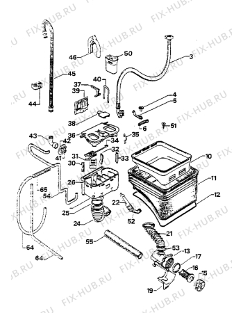 Взрыв-схема стиральной машины Zanussi ZT805X - Схема узла Water equipment